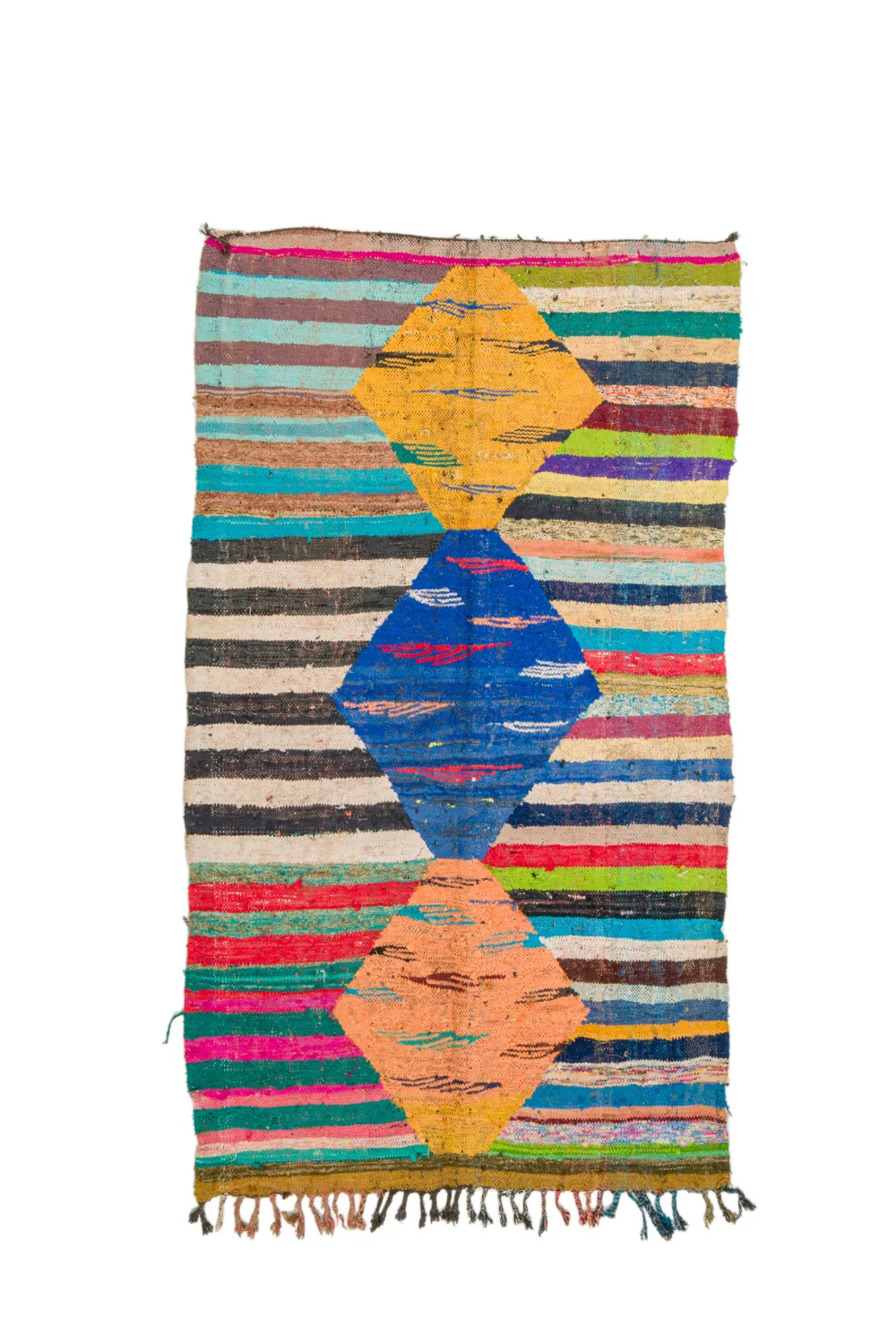 Marokkansk Boucherouite-teppe 135 x 230 cm (Størrelse: 135 x 230 cm)