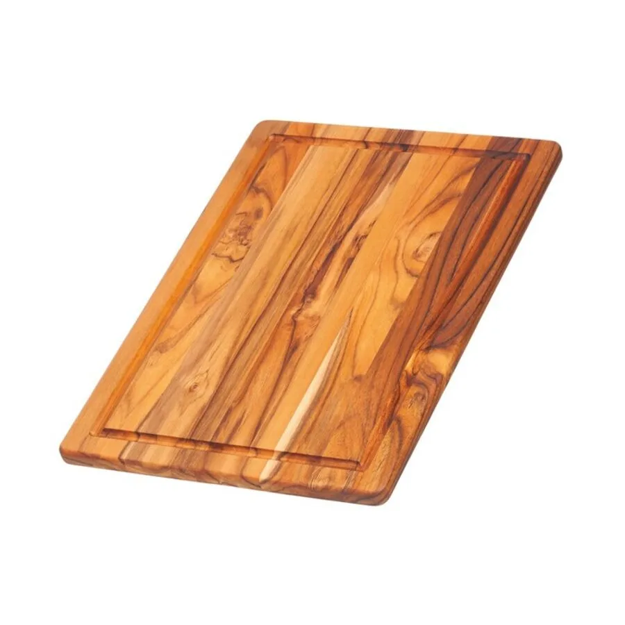TEAKHAUS Schneidebrett Teak Haus holzfarben Teakholz massiv B 40 T 28 cm