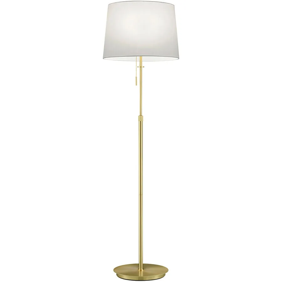 Stehlampe Testa Metall 46.3 cm 180 cm Höhenverstellbar (manuell) - Farbe: messing matt