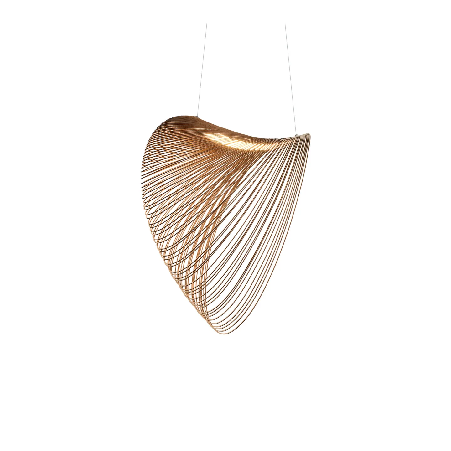 Luceplan - Illan D82S2D - Ø80 cm - Dimmable Push/DALI - Pendellampor - Zsuzsanna Horvath - Träfärgad