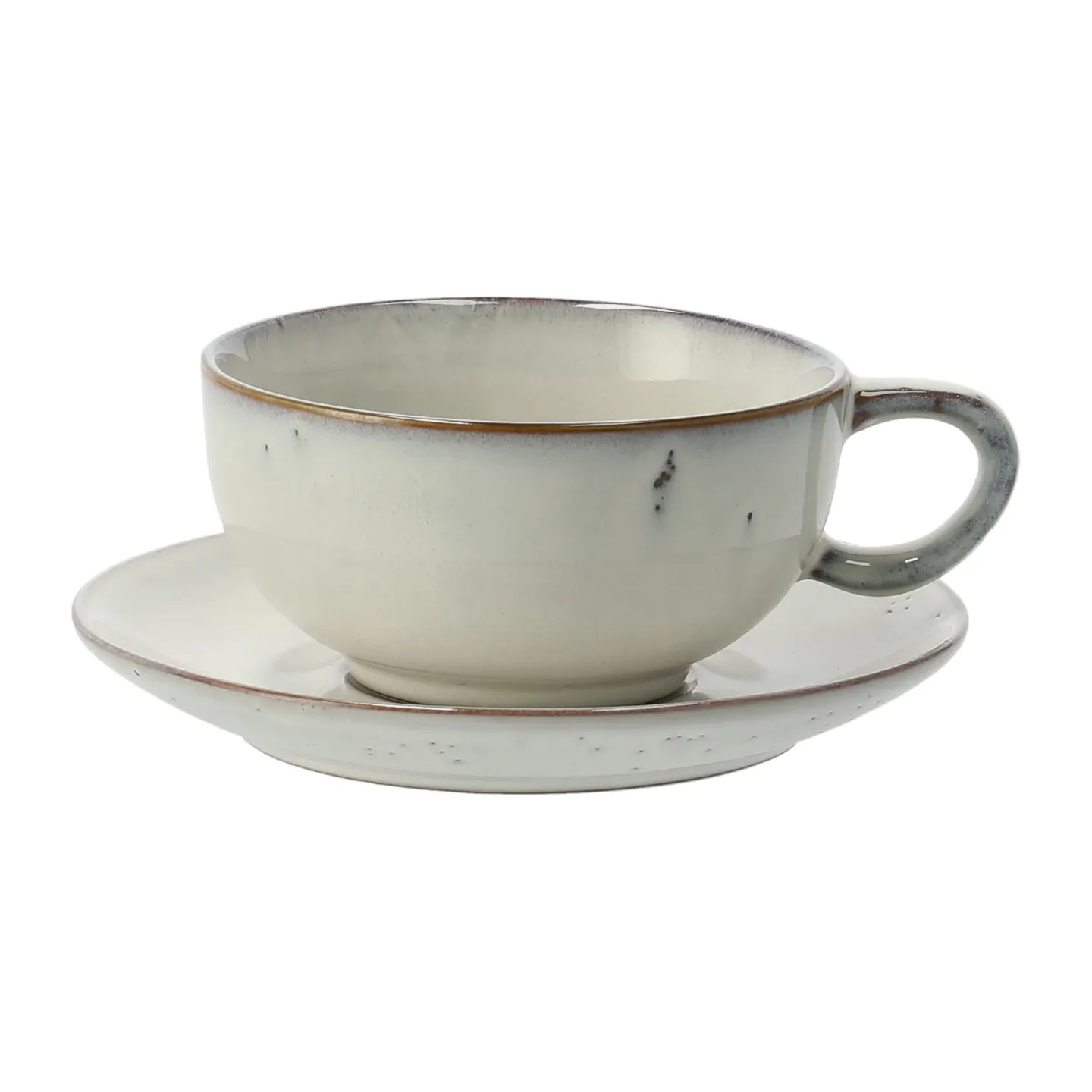 Broste Copenhagen Nordic Sand tekopp med fat 5,8 cm