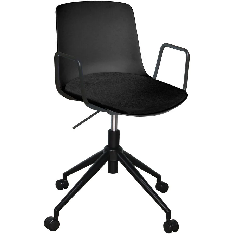 Bürostuhl Livio schwarz Polypropylen H 82.5 cm
