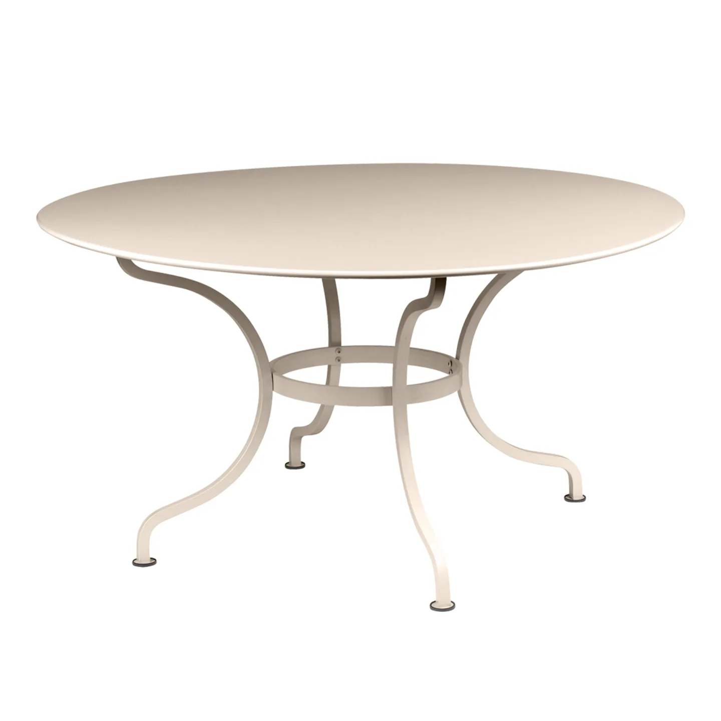 Fermob - Romane Table Ø 137 cm, Nutmeg - Matbord utomhus - Beige - Metall