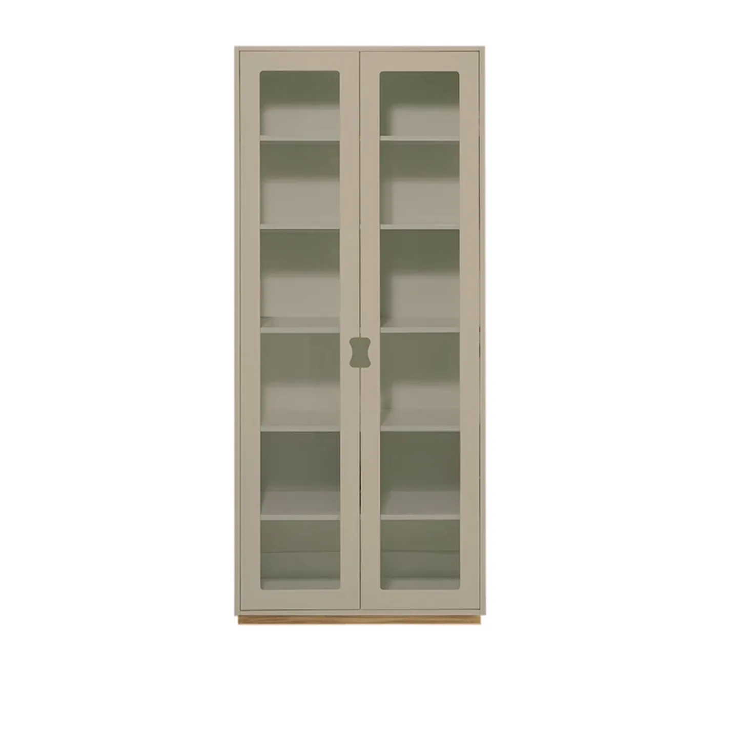 Asplund - Snow Cabinet F D30 Glass Doors - Dark Sand, Ek Sockel - Skåp och vitrinskåp - Thomas Sandell & Jonas Bohlin - Beige - Trä