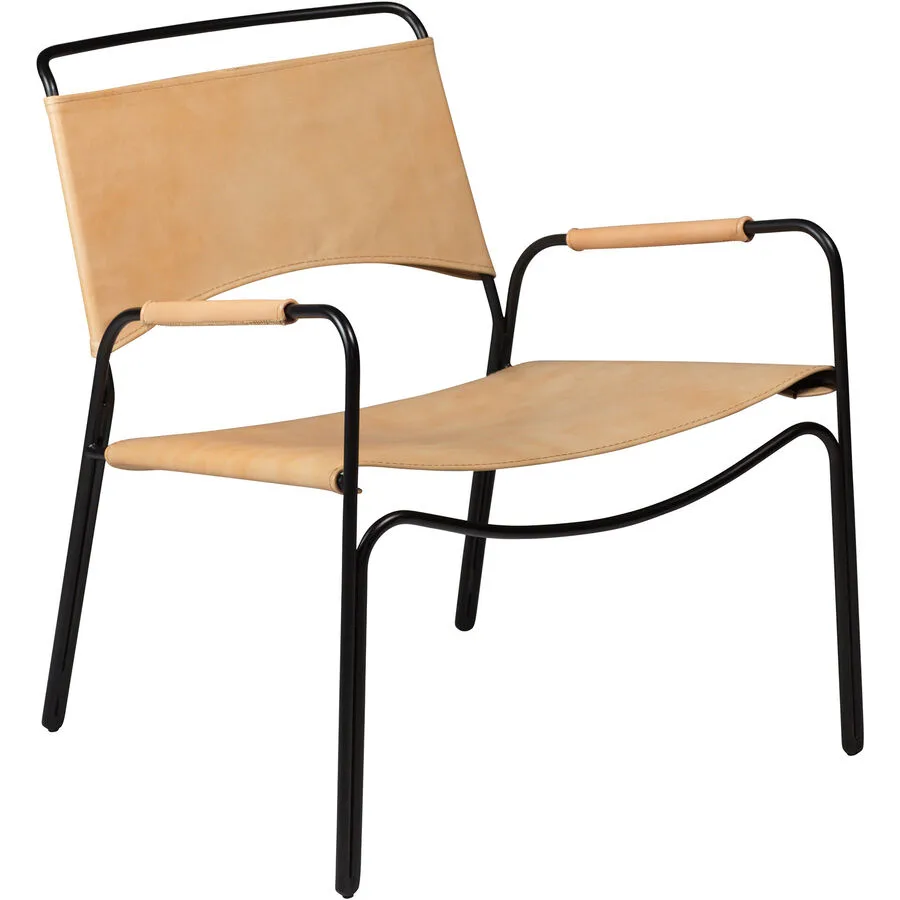 DAN-FORM Sessel Paz hellbraun Leder B 61 T 64 H 73 cm