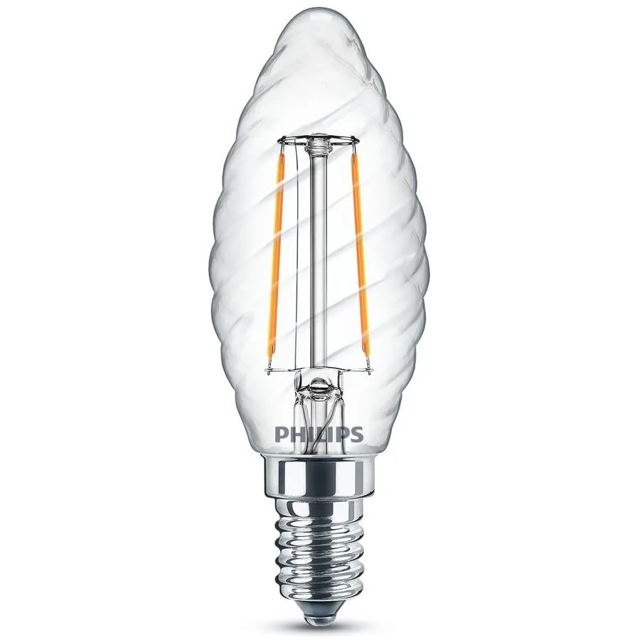 Leuchtmittel Philips Glas E14 25 W - Farbe: Transparent - LED - Lichtfarbe: Extra warmweiss - LED Leuchtmittel