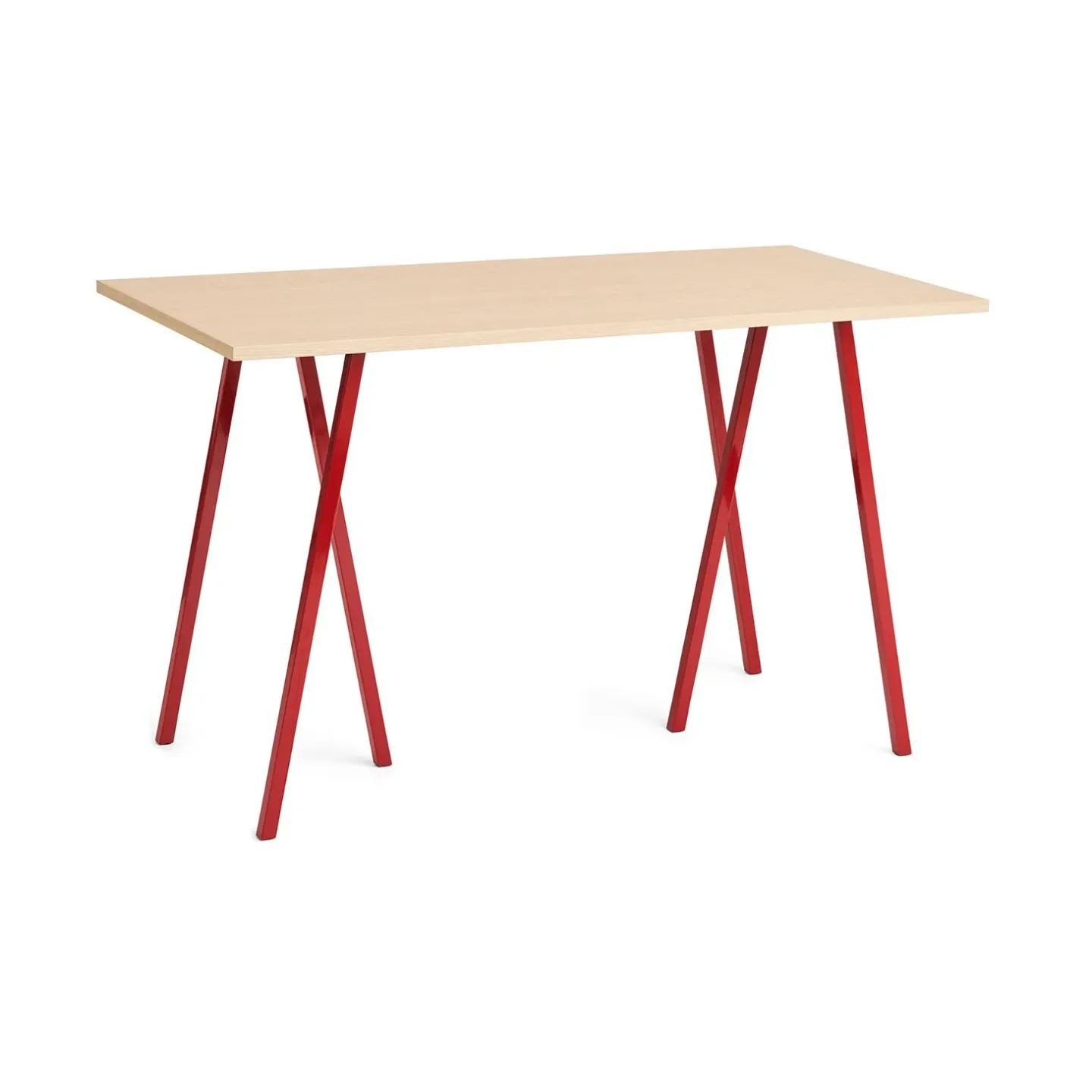 HAY Loop Stand matbord 77,5x160 cm Maroon red-klarlackad ek