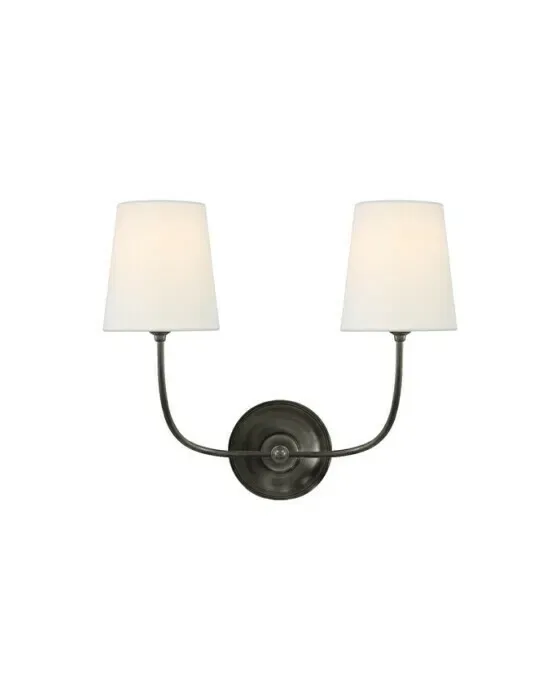 Vendome væglampe dobbelt bronze