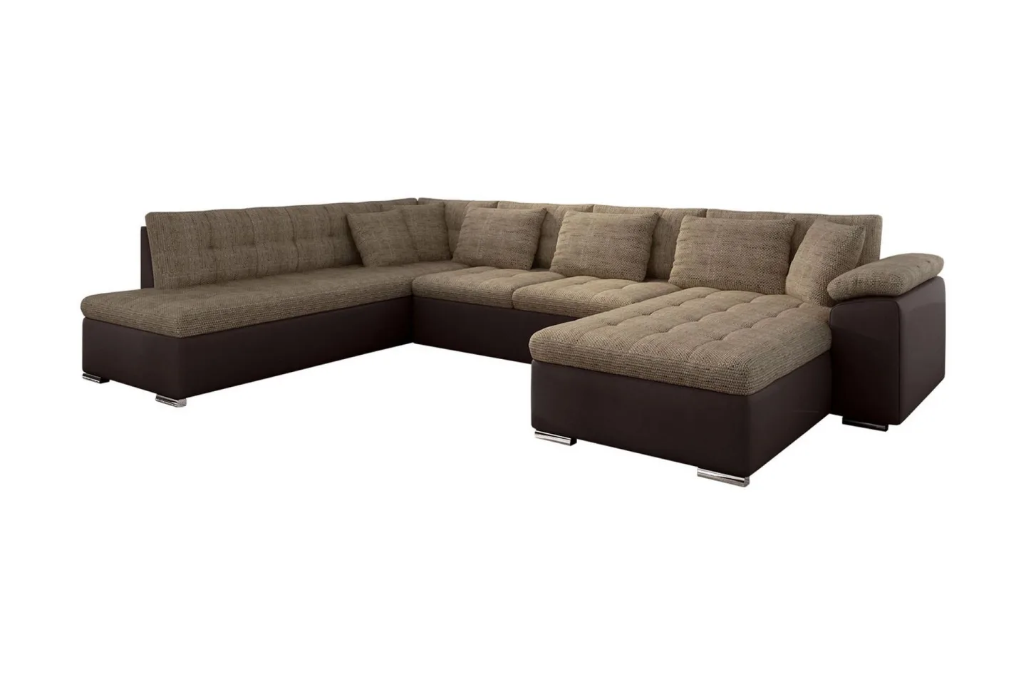 Niko U-Bäddsoffa 350x205x76 cm Divan Höger - Grå