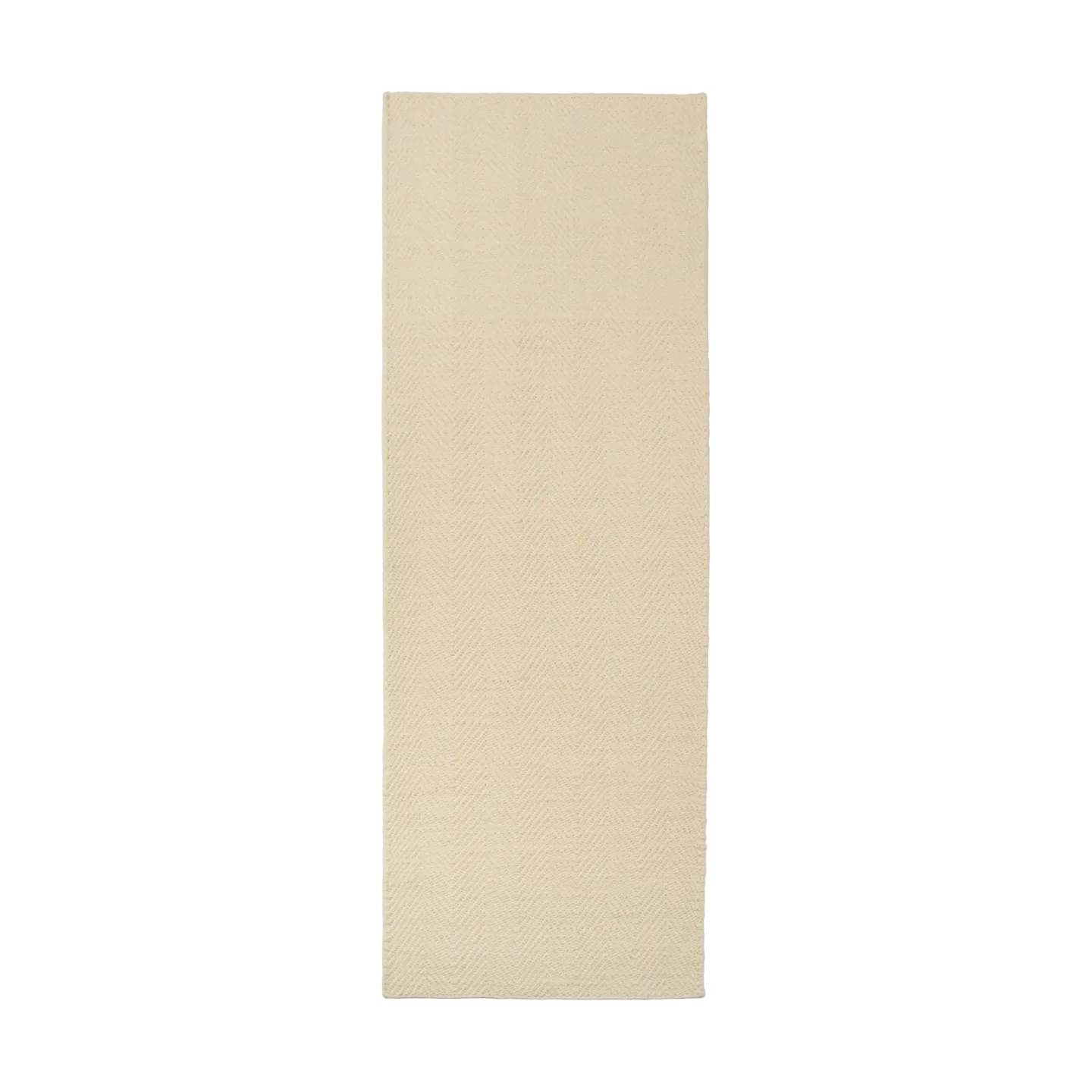 Scandi Living Furrow Wollteppich naturweiß 80x240 cm