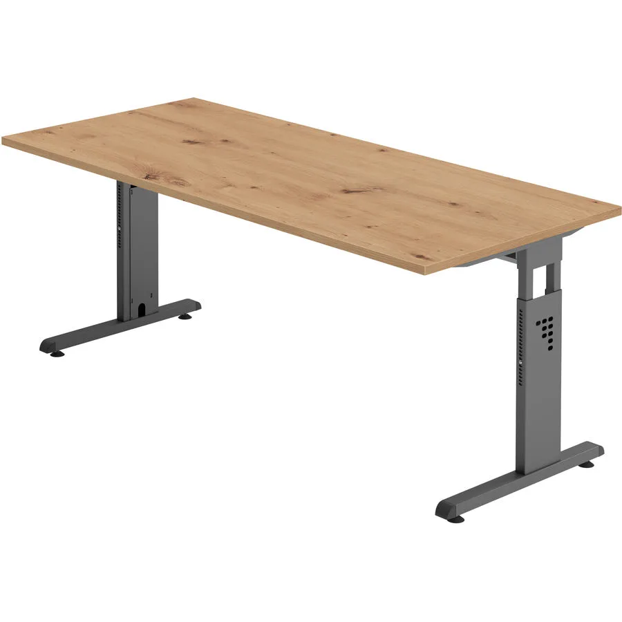Schreibtisch Office Asteiche Holzwerkstoff B 180 T 80 cm