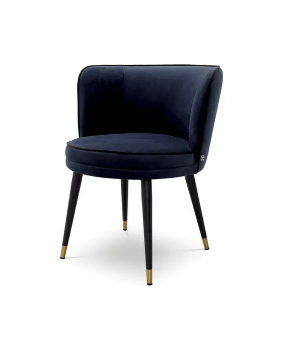 Grenada Dining Chair Savona Midnight Blue Velvet