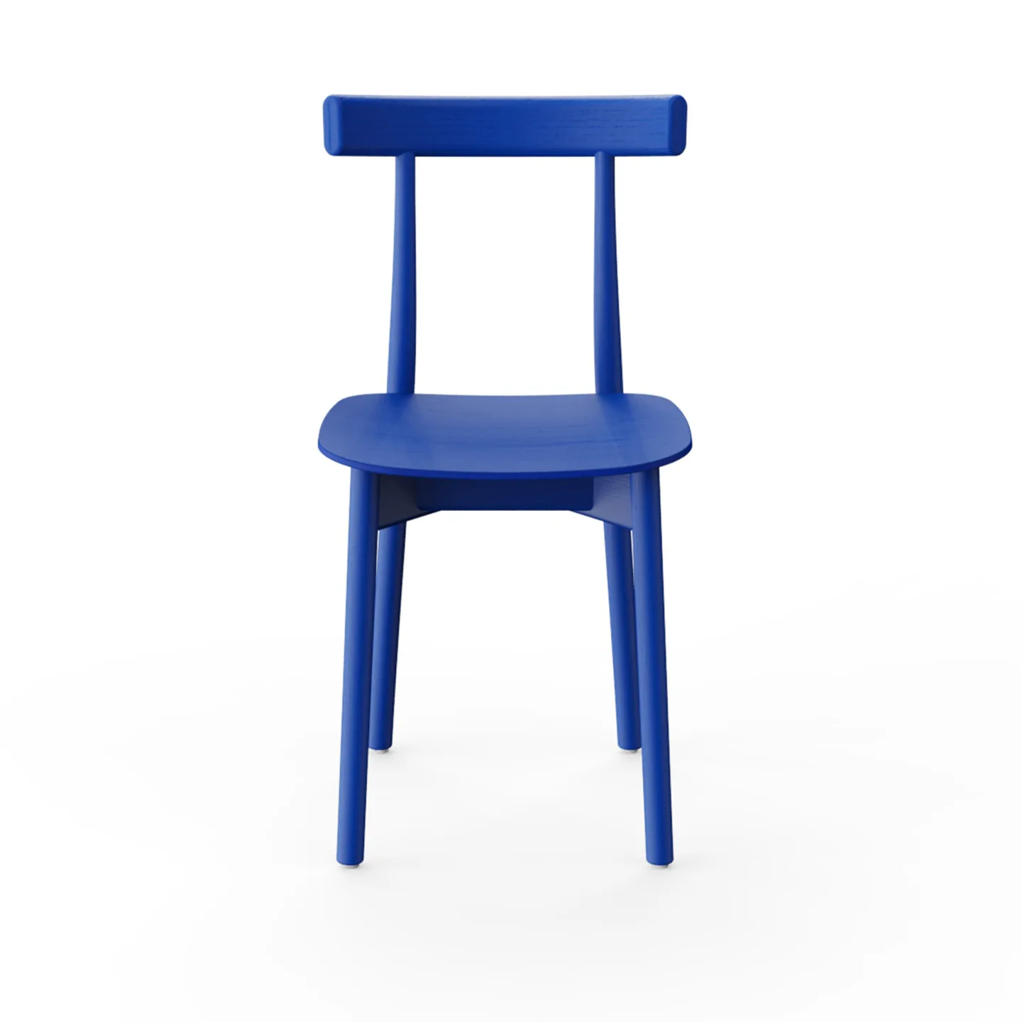 NINE - Skinny Wooden Chair Blue stained ash RAL 5002 - Matstolar - John Tree - Blå - Trä