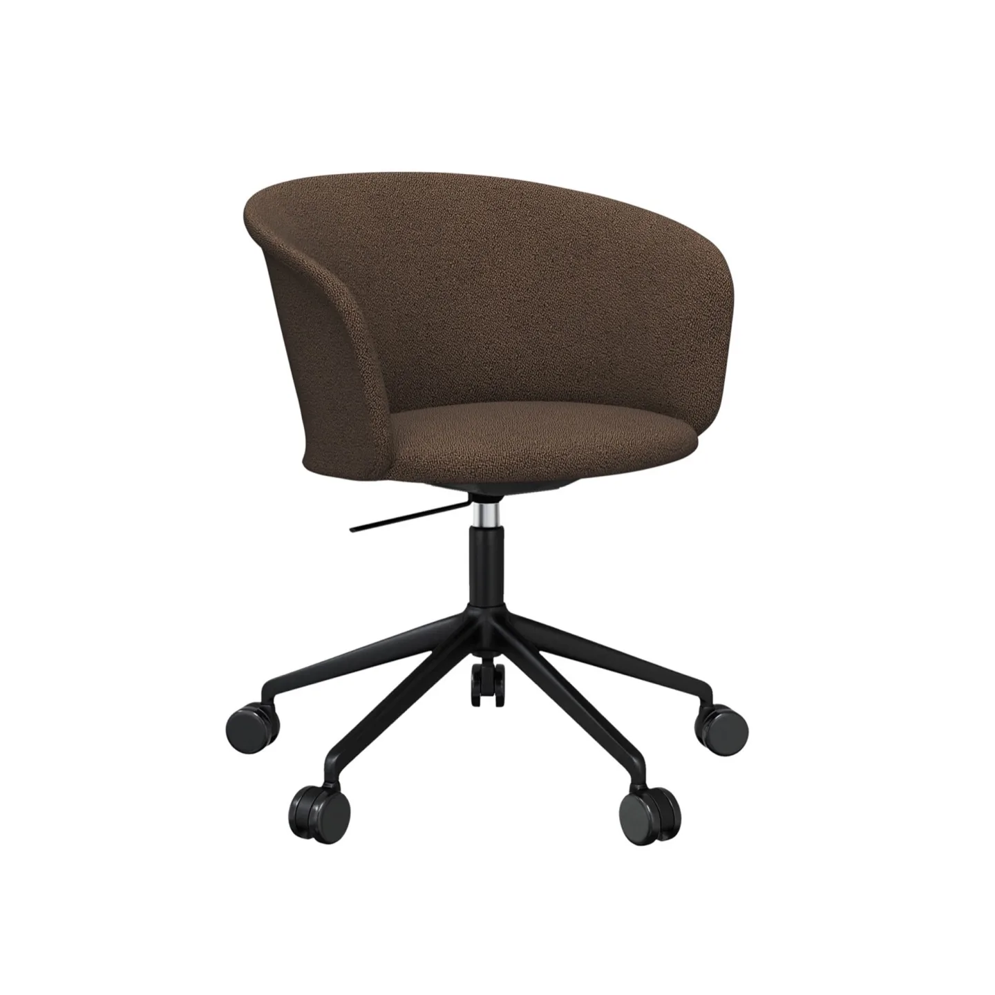 HEM - Kendo Swivel Chair 5-star Castors - Rosewood/Black - Kontorsstolar - Sabine Marcelis,LucidiPevere - Brun - Metall/Trä/Skum/Plast/Ull
