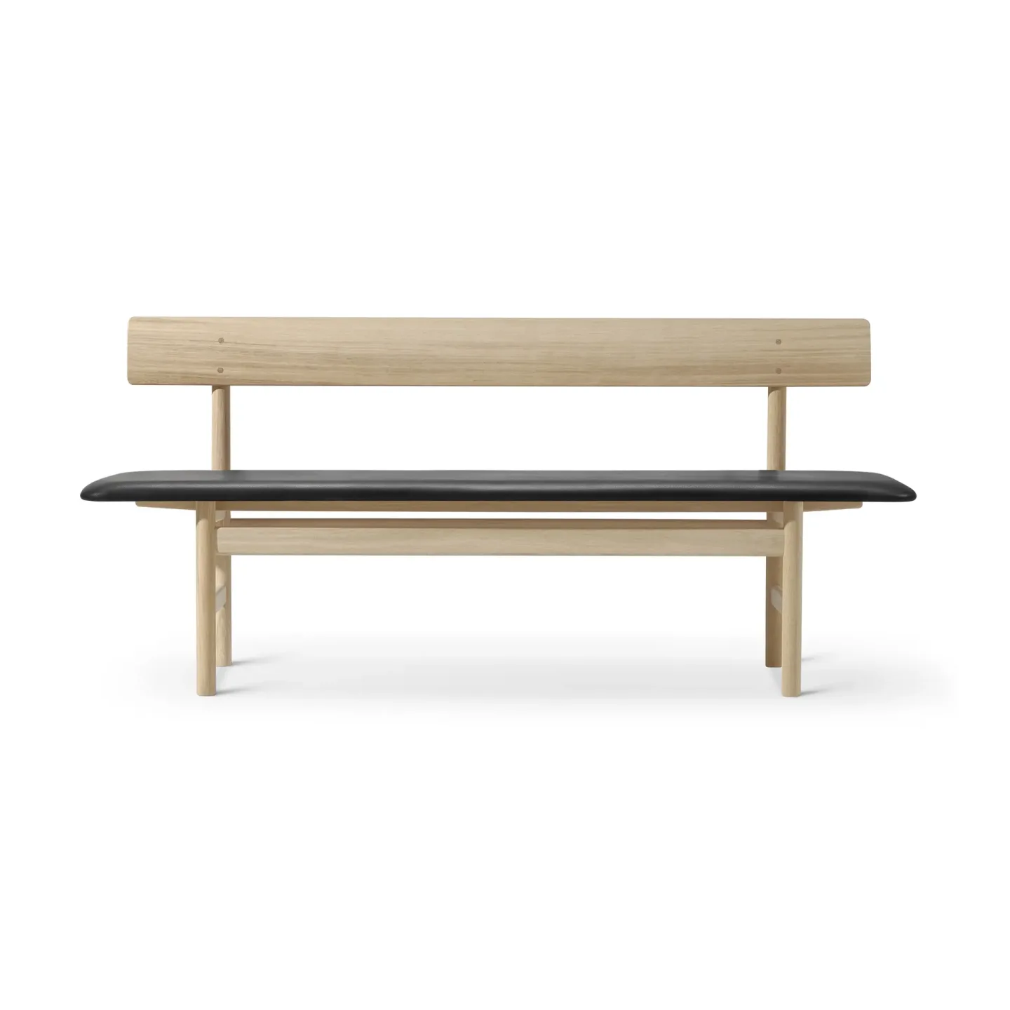 Fredericia Furniture Mogensen 3171 bänk Såpad ek-läder omni 301 black