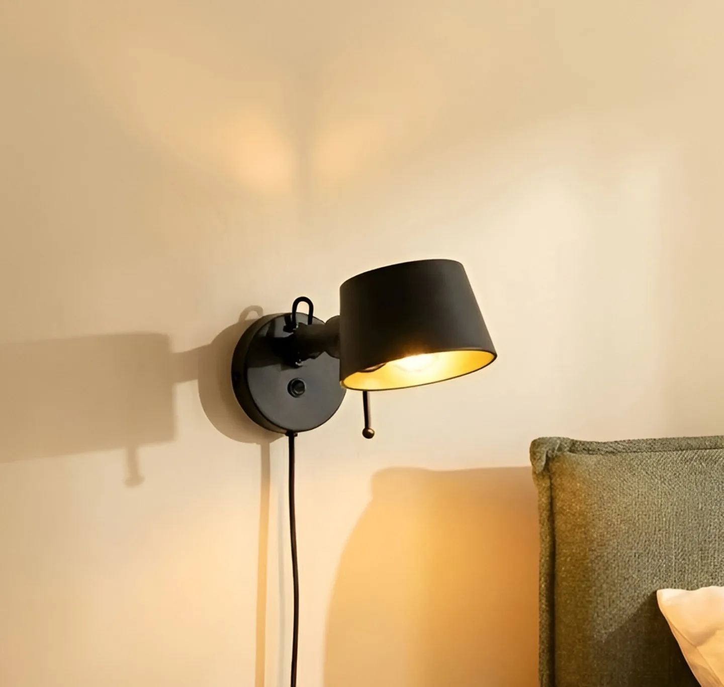 Silka vägglampa, 14 cm, svart, flexibel, stickkontakt - Lucande - Arbetsrum / hemkontor - Modern - Metall - Med en ljuskälla