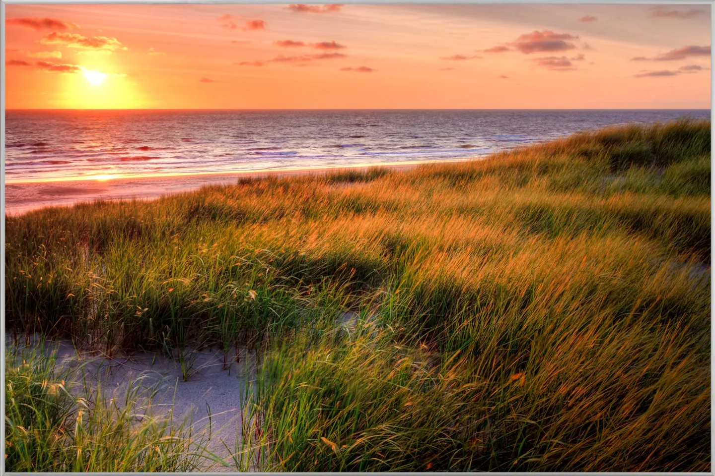 image LAND Bild mit Rahmen Sonnenuntergang am Meer 2 | Schubiger Möbel