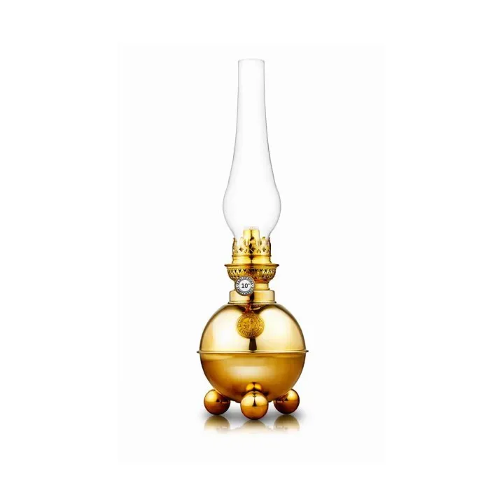 Karlskrona Lampfabrik Dragsö Petroleumleuchte 38 cm Messing
