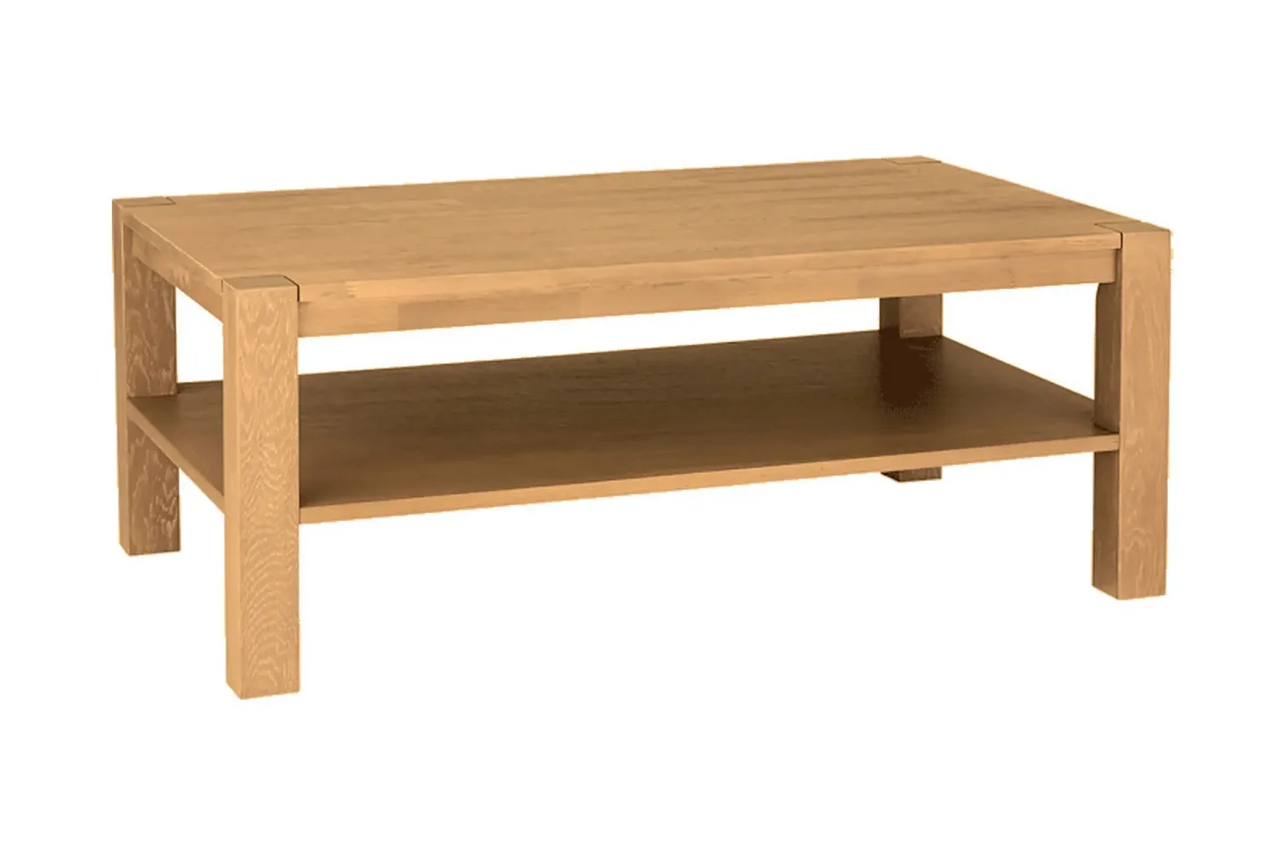 Demottte Soffbord 110 cm med Förvaring Hylla - Ekfanér