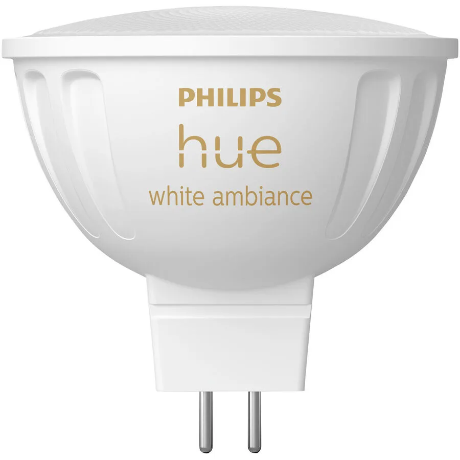 Leuchtmittel Philips Hue Kunststoff GU5.3 5.1 W - Farbe: weiss - LED - Lichtfarbe: Extra warmweiss - LED Leuchtmittel