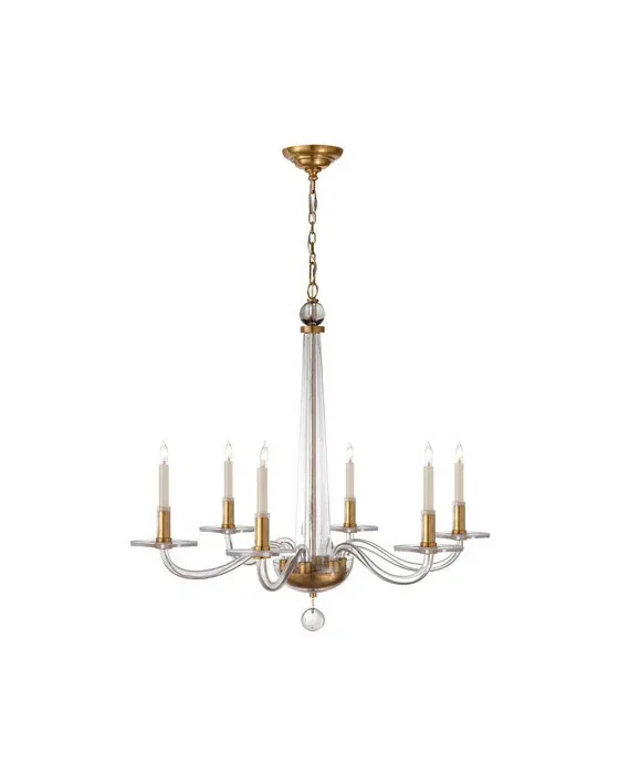 Bernardo Chandelier Antique-Burnished Brass