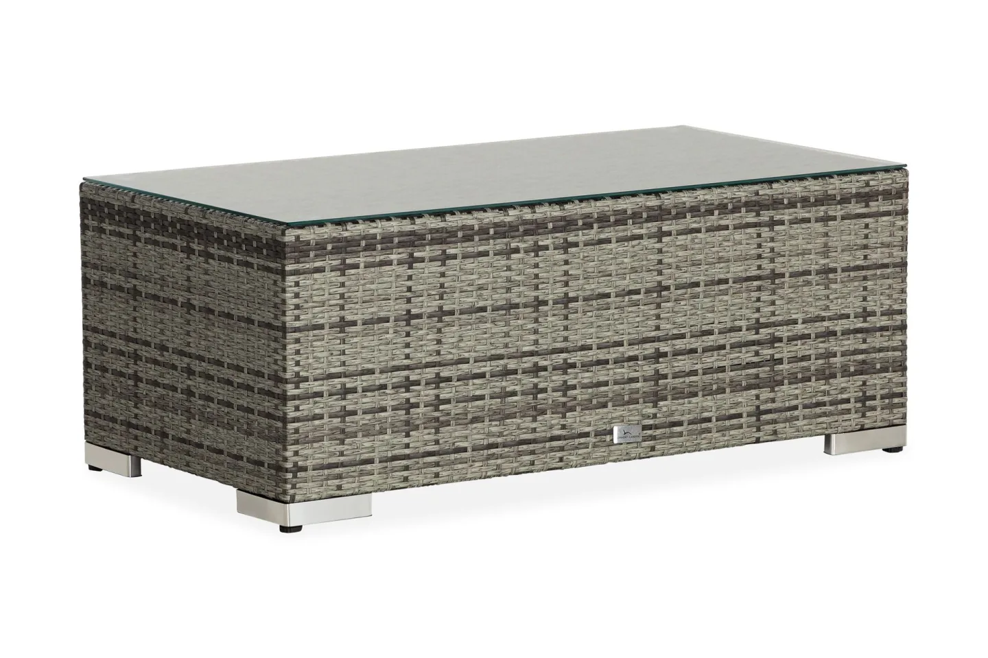 Bahamas Loungbord och Soffbord Utomhus 113 cm Konstrotting Glas - Grå