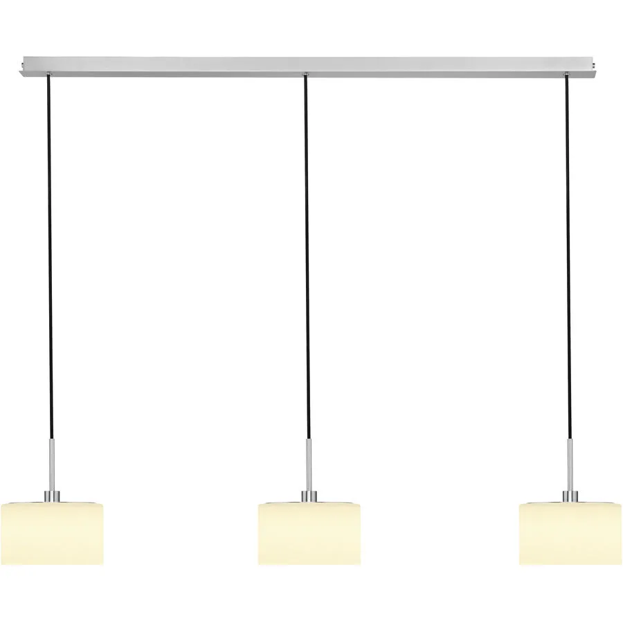 Designer-Pendellampe Bankamp Karl75 E14 Nickel matt 3-flammig - Material: Messing/Glas