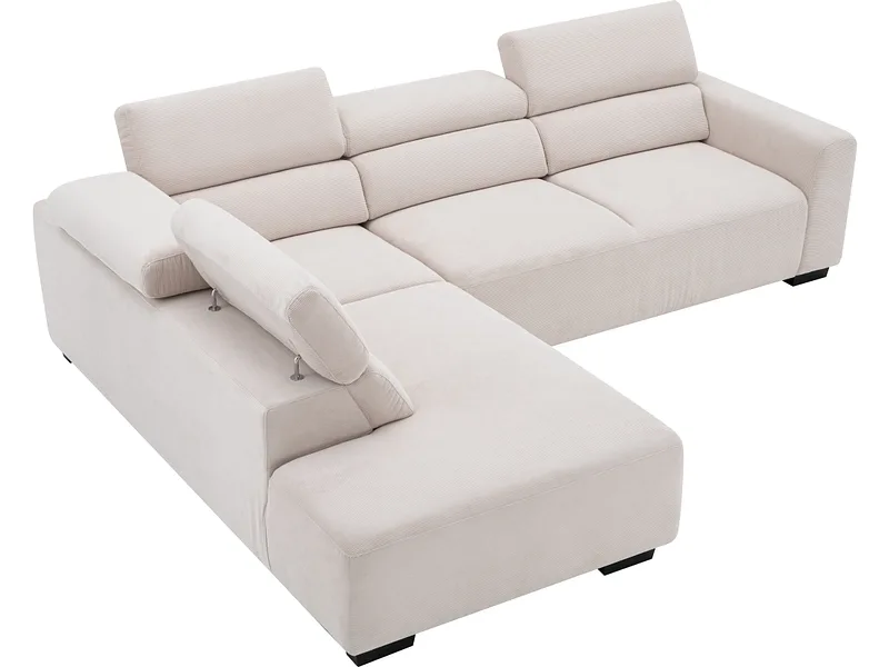 Ecksofa TORONTO Stoff beige