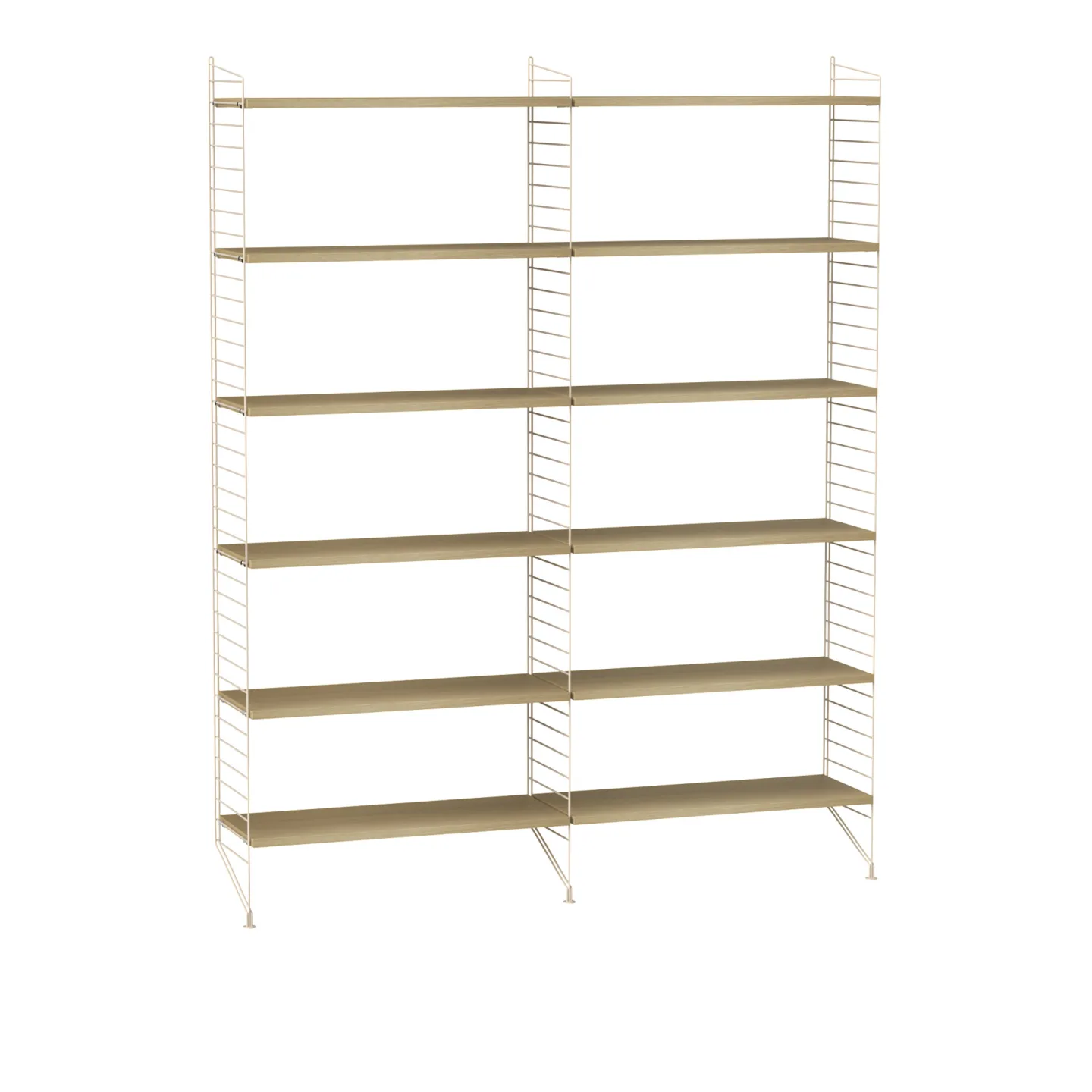 String - Vardagsrum hyllsystem A ek/beige - Hyllor & Hyllsystem - Träfärgad