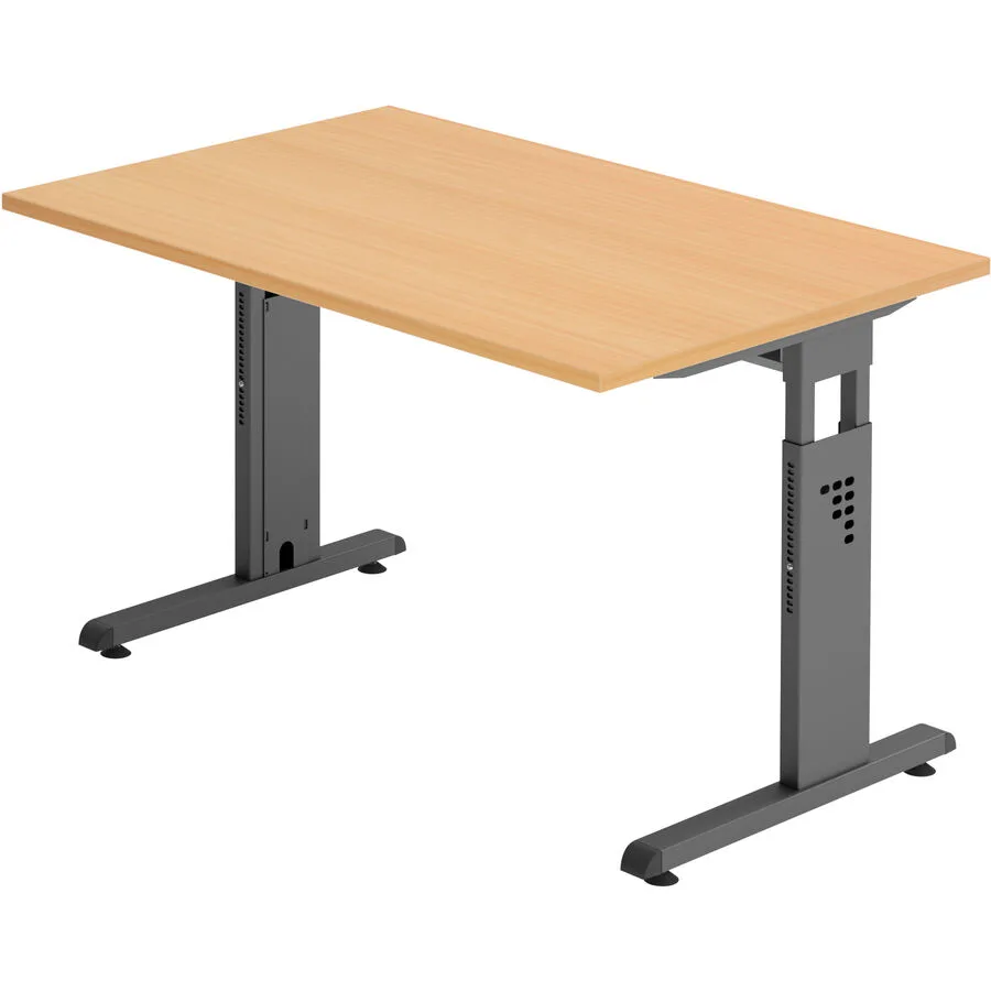 Schreibtisch Office buche 2 mm ABS-Kante B 120 T 80 cm