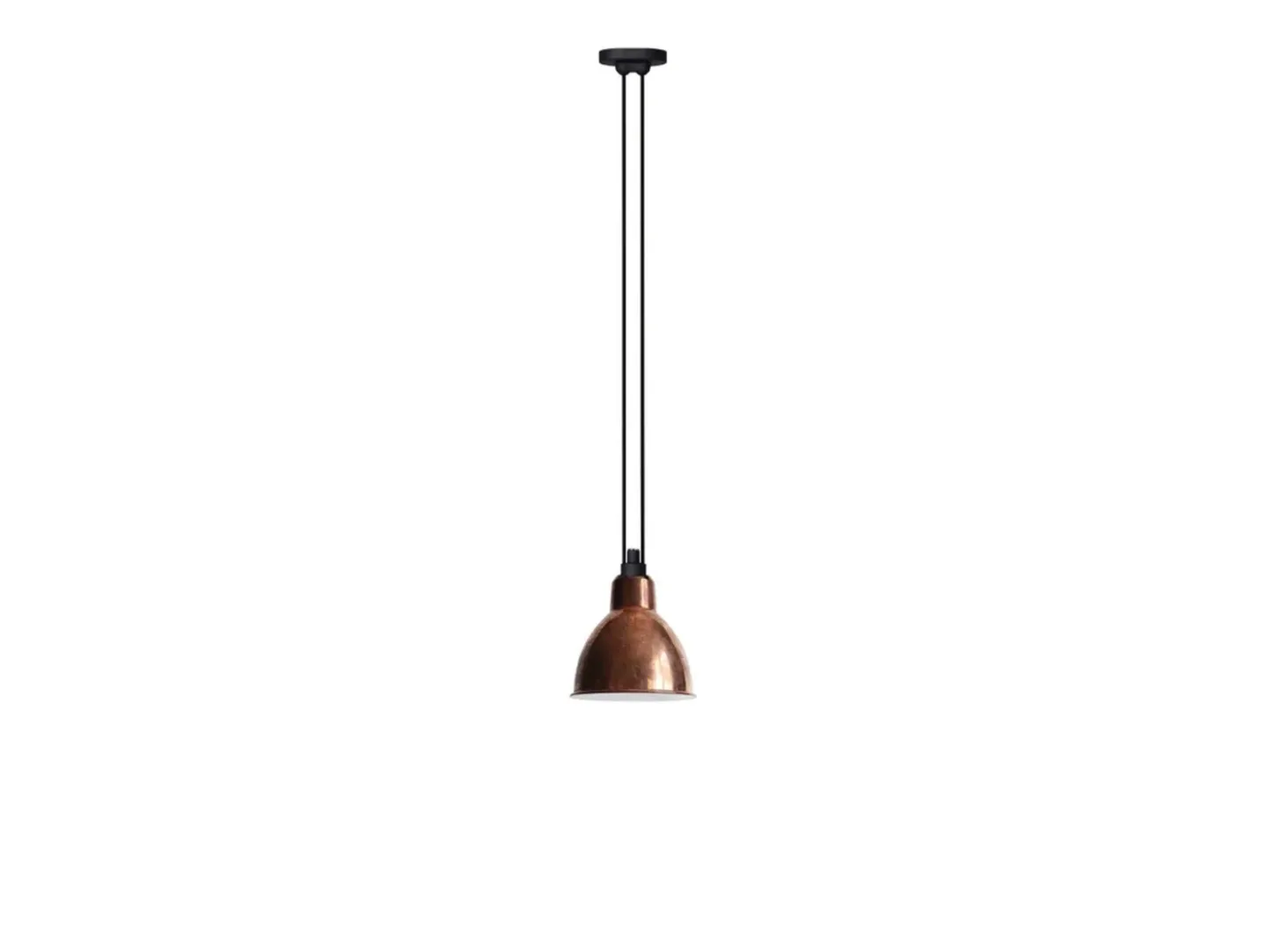 322 L Pendelleuchte Round Raw Copper/White - Lampe Gras - Wohnzimmer - Metall