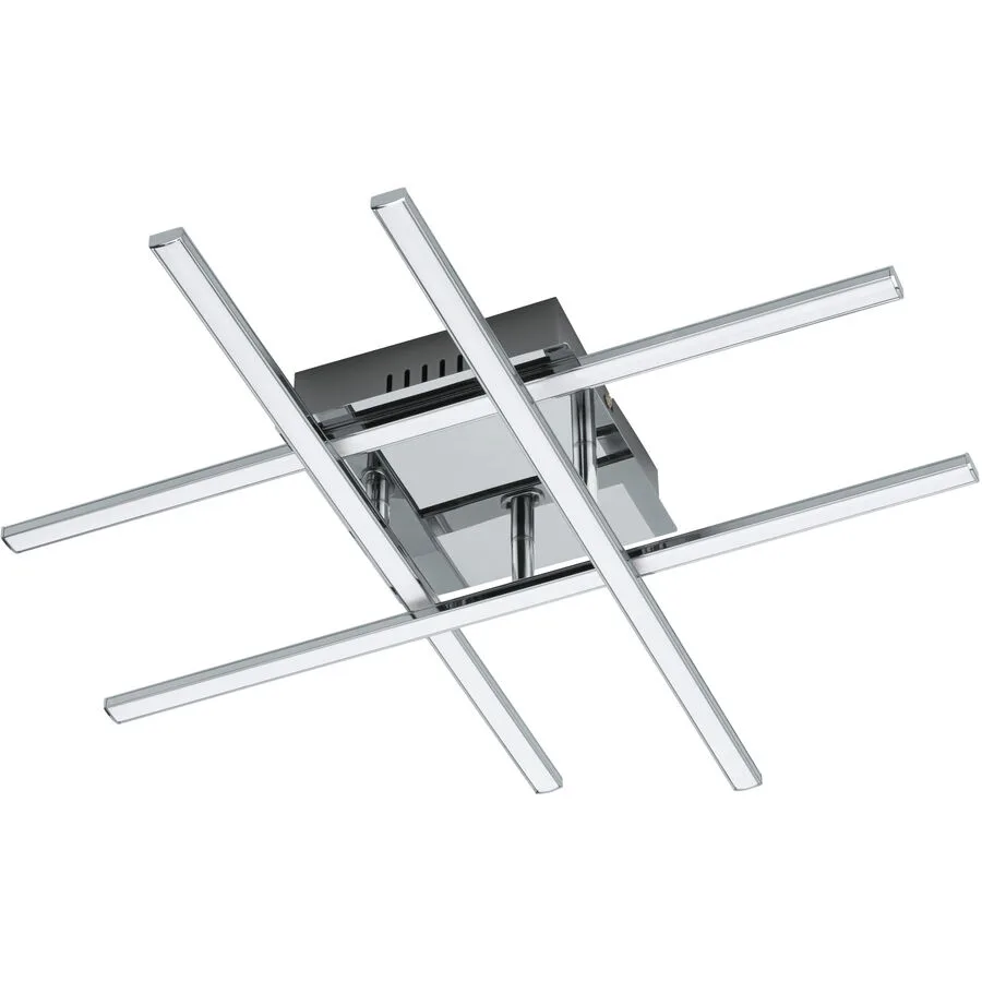 Wandlampe Lasana 1 Weiss/Grau Kunststoff/Metall 50 cm 10 cm - Farbe: chrom/weiss - LED - Lichtfarbe: Warmweiss
