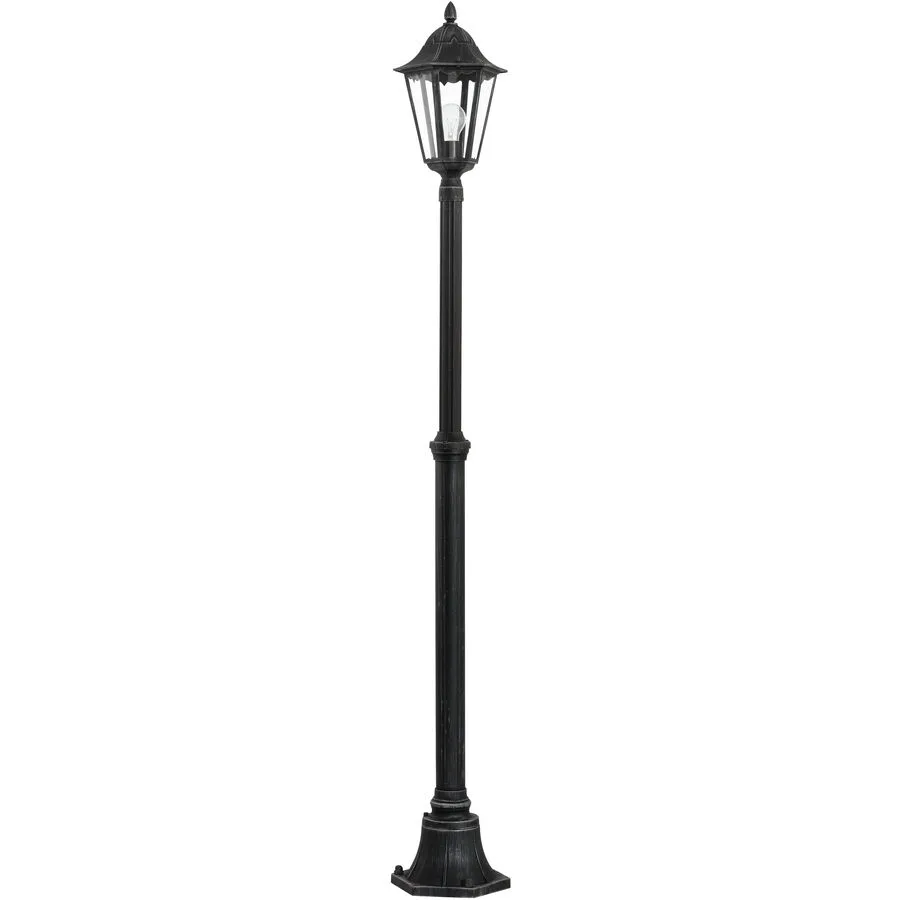 Eglo Stehlampe aussen Navedo Schwarz/Silber Aluminium 200 cm - Material: Aluguss