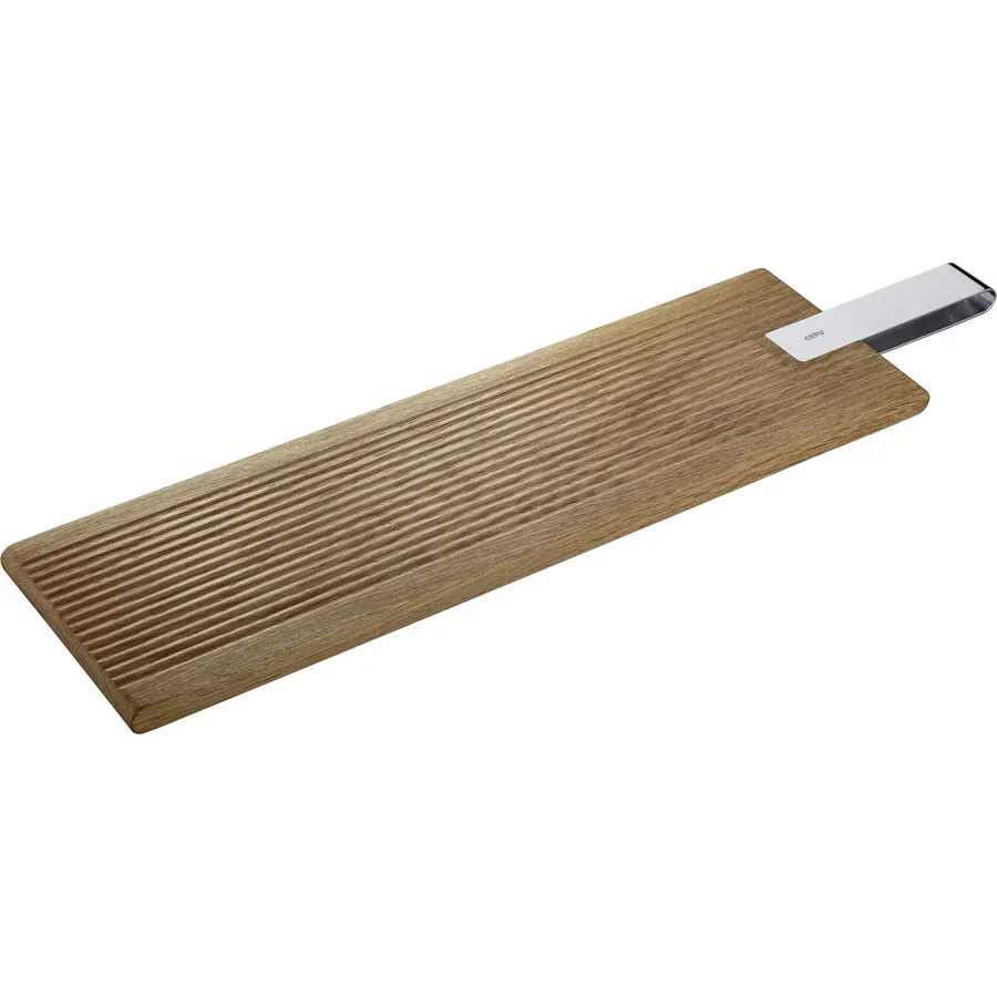 Gefu Servierbrett Tavolo braun / chrom Eichenholz / hochwertiger Edelstahl B 15.6 T 62 cm