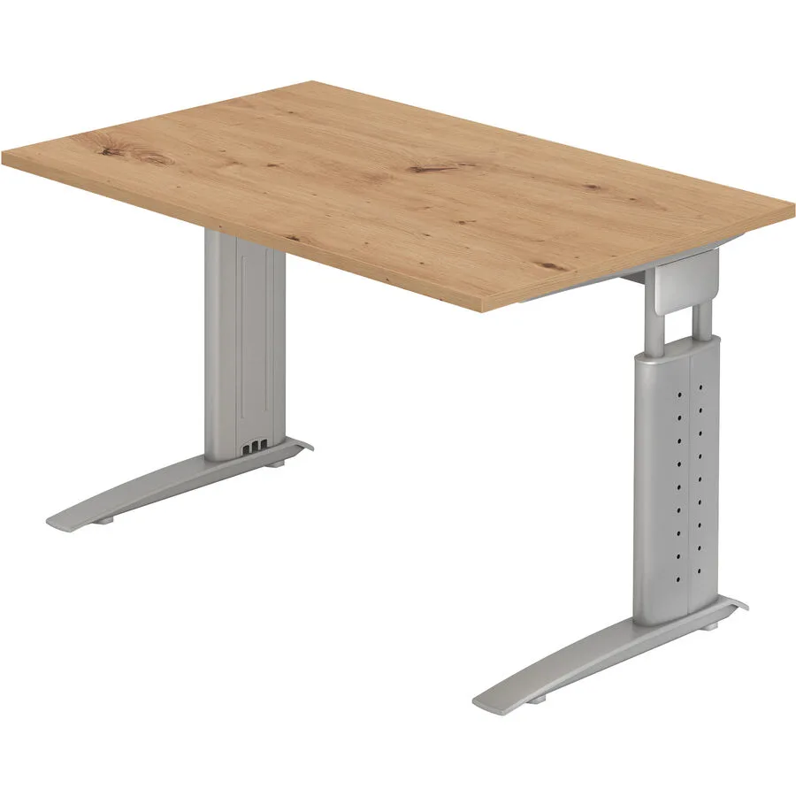 Schreibtisch Office Asteiche Holzwerkstoff Höhenverstellbar B 120 T 80 cm