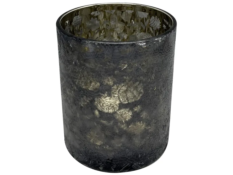 Windlicht DESYA 10 cm x 12.5 cm Glas champagner