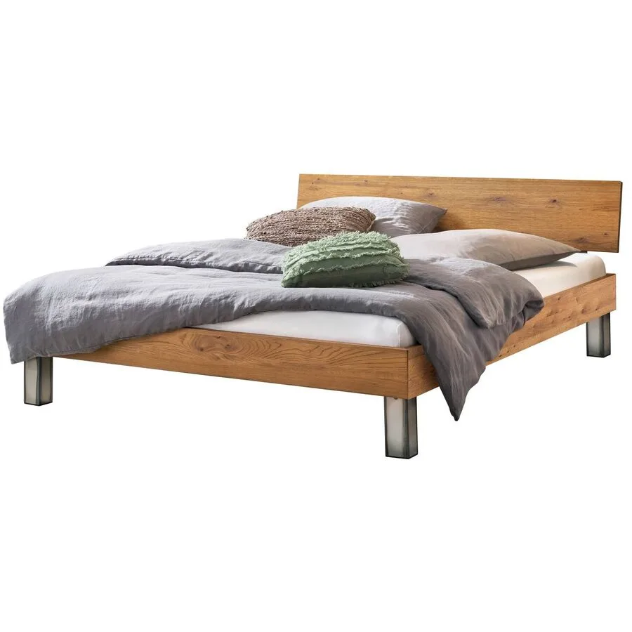 Hasena Bett Miriana Braun Holz 90 x 200 cm - Farbe: Wildeiche geölt