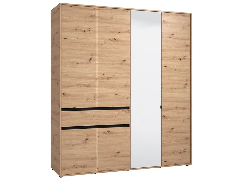 Drehtürenschrank TOFINO artisan eiche 6 Türen 1 Schublade