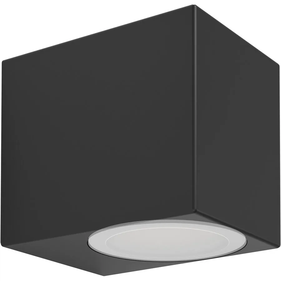 Eglo Wandlampe aussen Jabaga Schwarz Kunststoff 8 cm