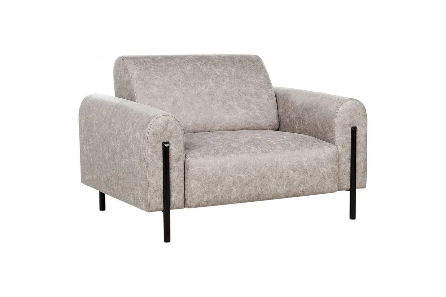 Fåtölj Askim - Ljusgrå, svart/Polyester