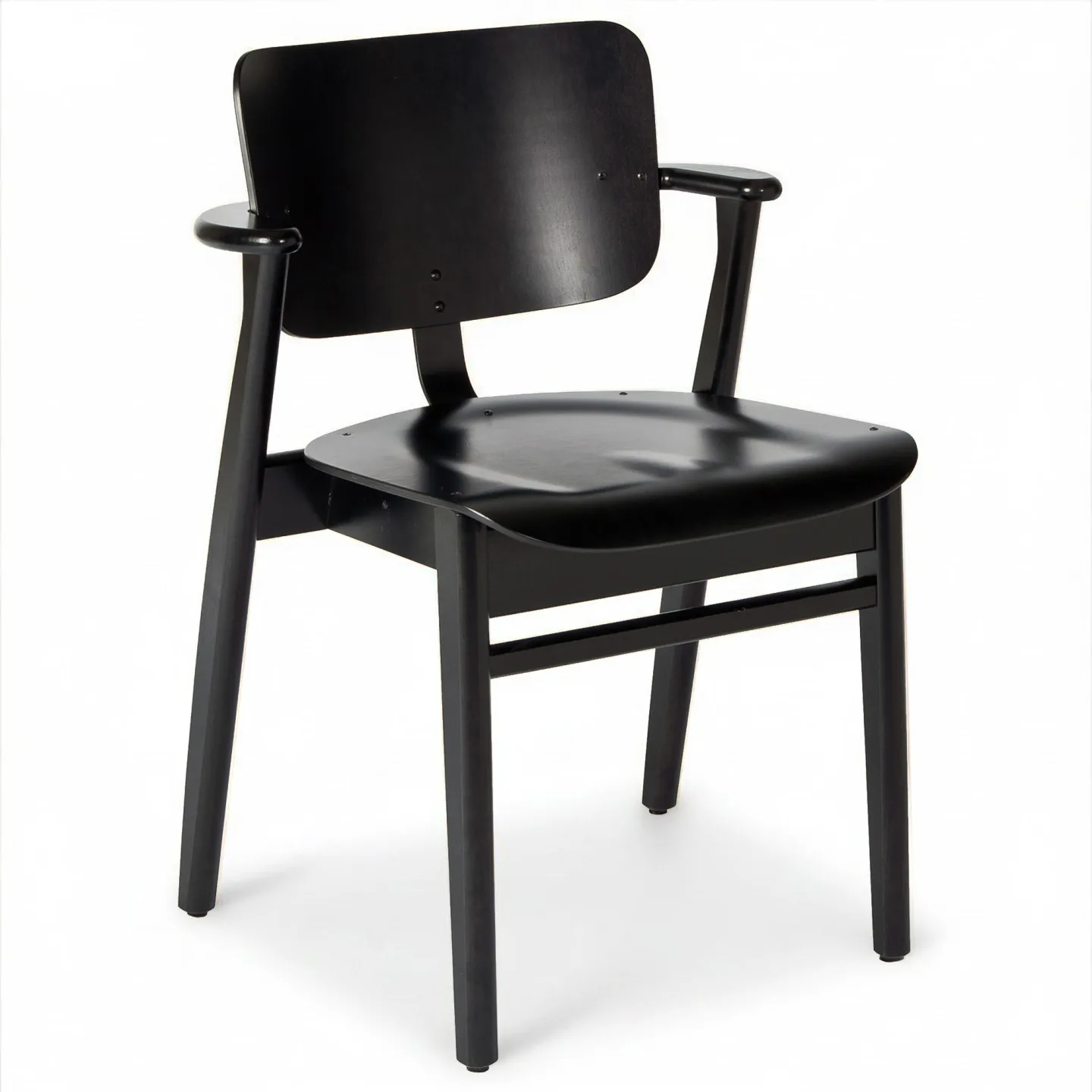 Artek - Domus Chair, Svartfärgad björk - Matstolar - Ilmari Tapiovaara - Svart - Trä