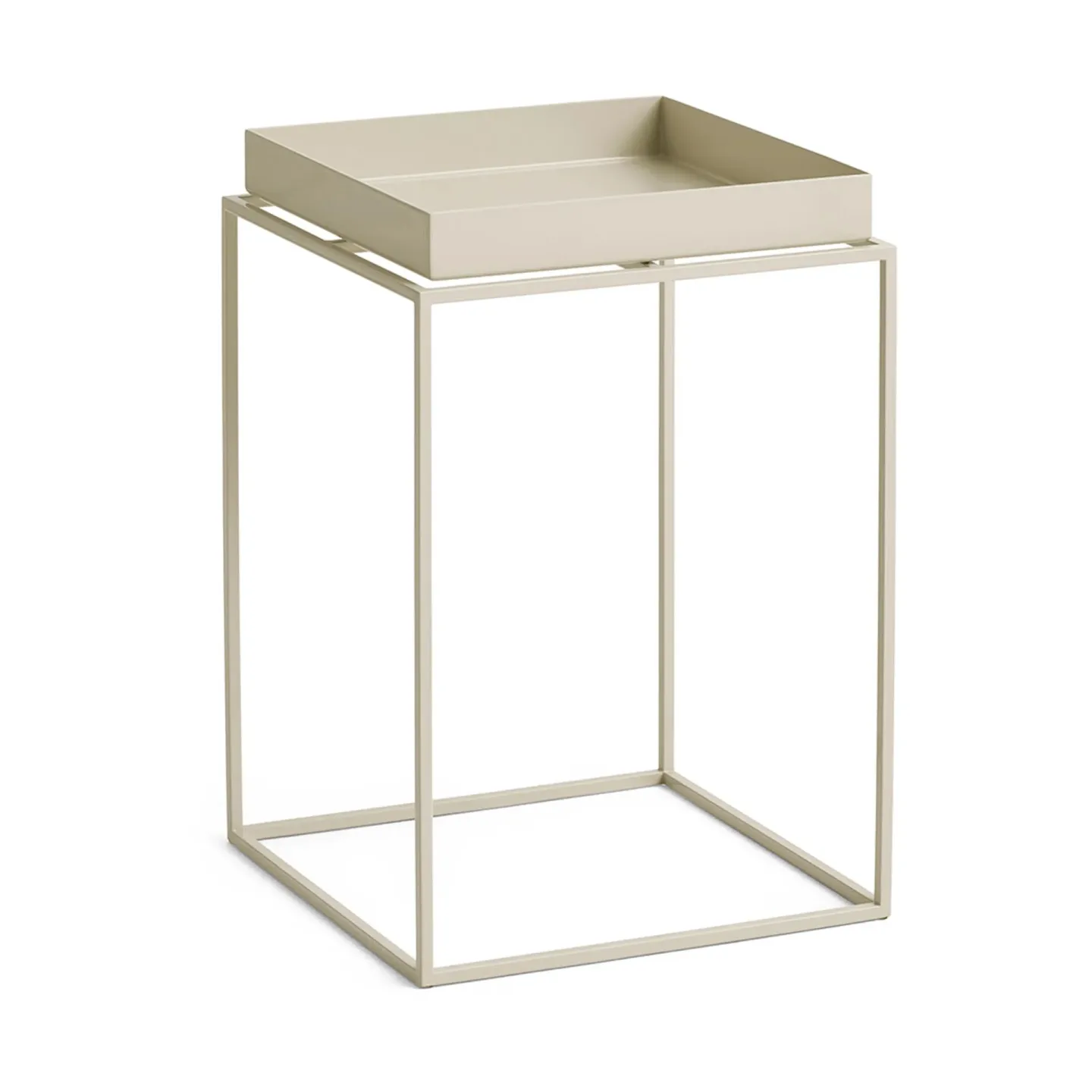 HAY Tray Table mittelhoher Beistelltisch Warmes Beige, 30x30x44 cm