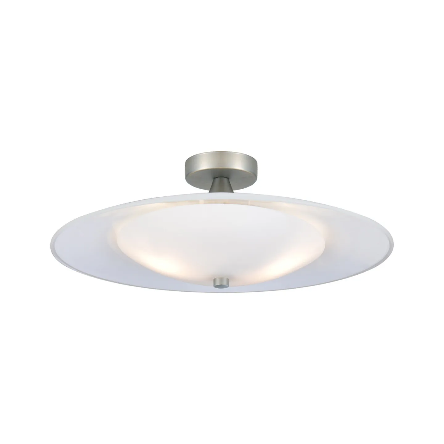 Baroni Deckenleuchte, opal, Ø 46 cm, Glas, G9 - Halo Design - Wohnzimmer - Einflammig