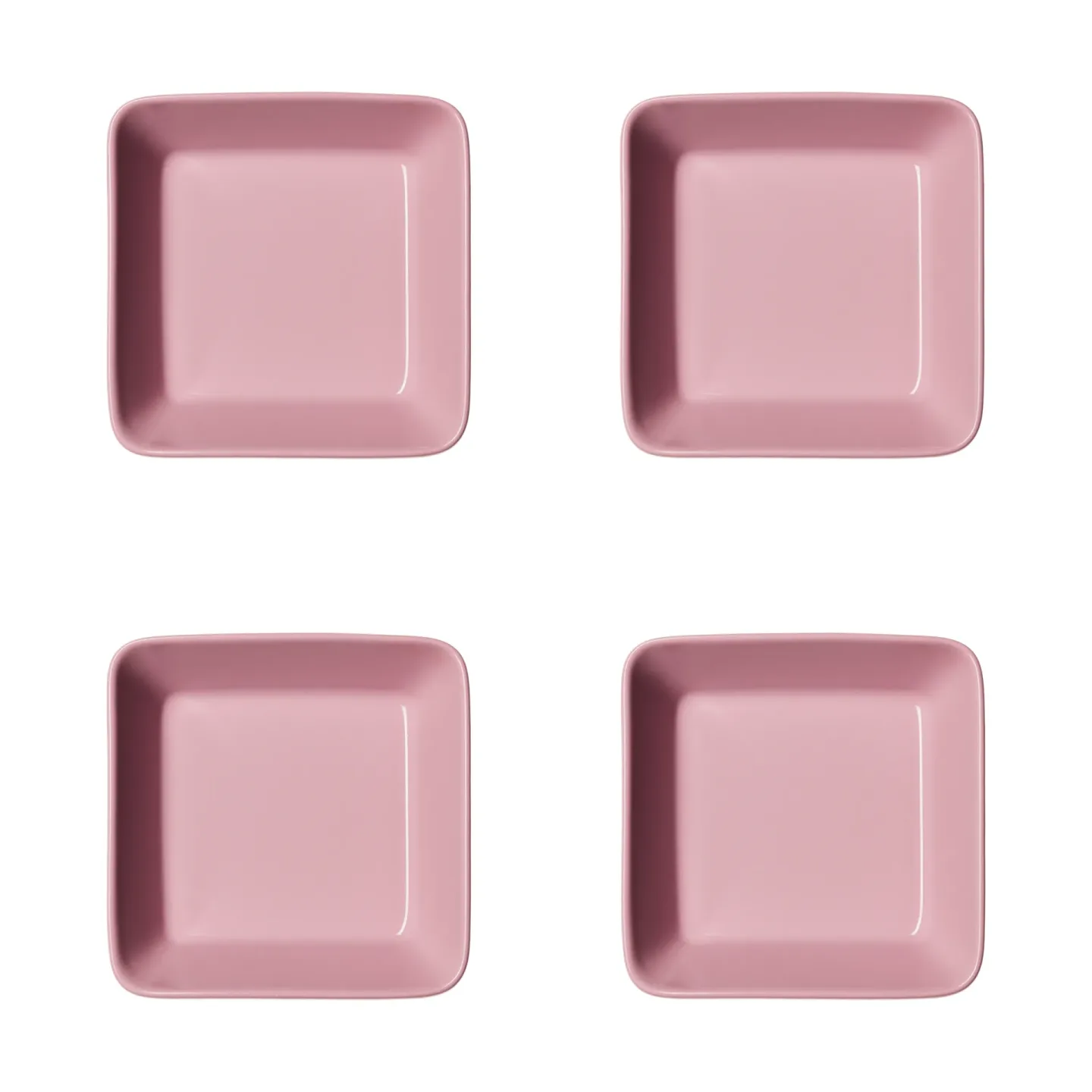 Iittala Teema eckiger Teller Ros, 12x12 cm 4er Pack