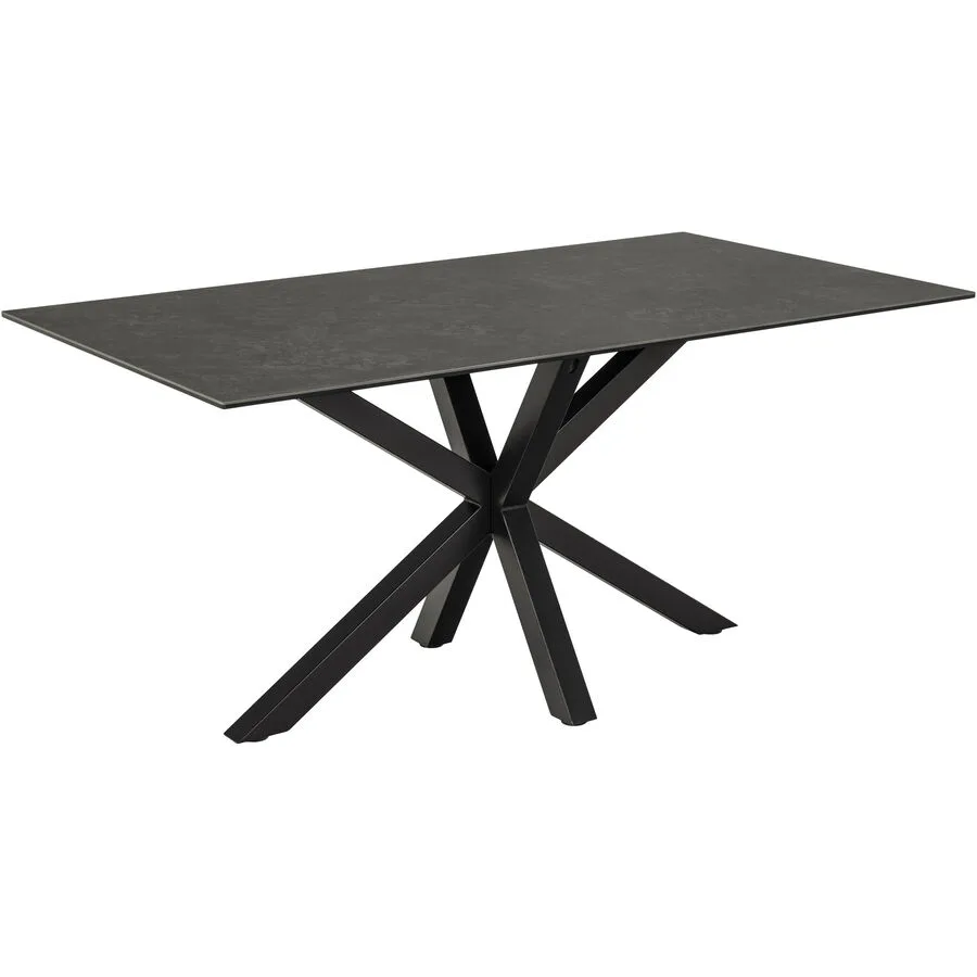 Esstisch Amiri schwarz Glas B 160 T 90 cm