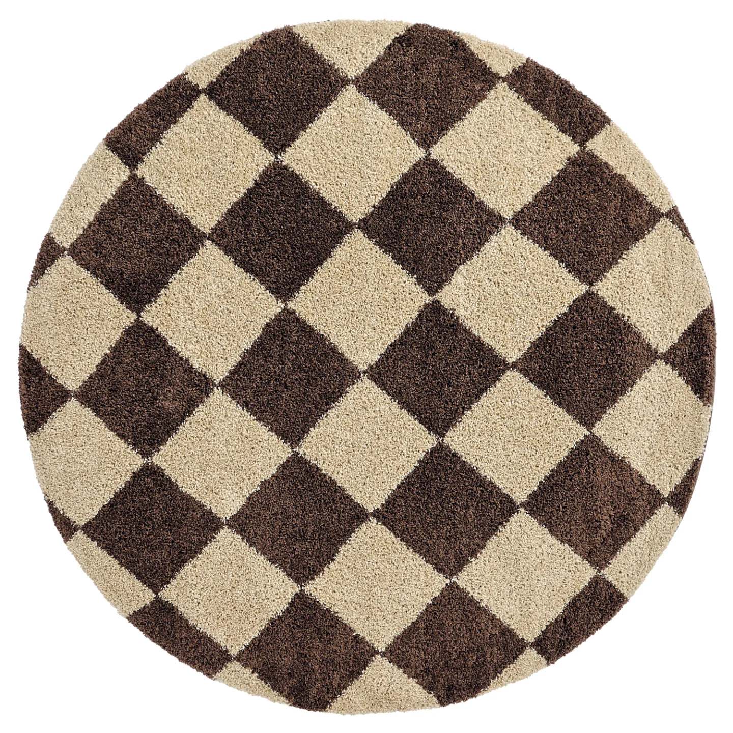 Runde tepper - Albi (brun/beige) (Størrelse: Ø 200 cm)