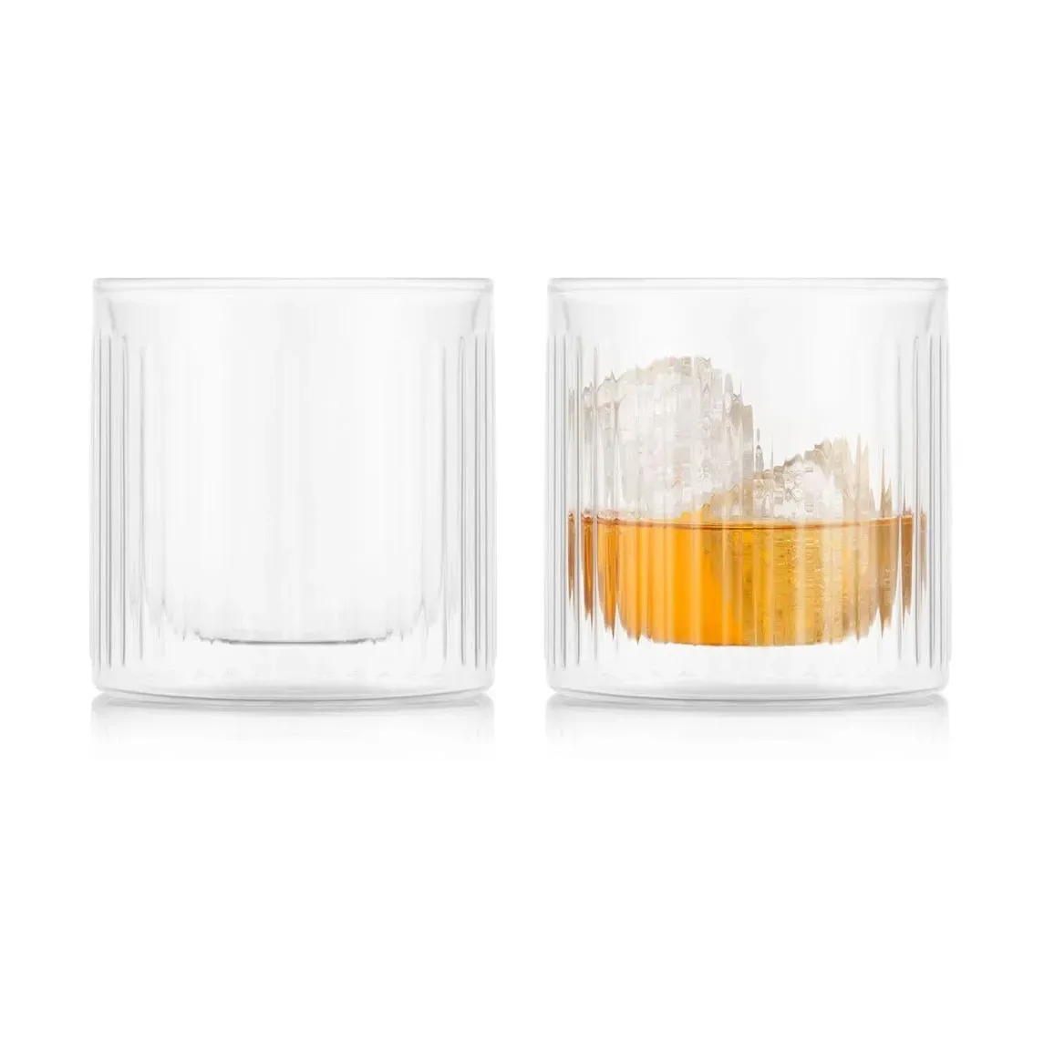 Bodum Douro Bar doppelwandiges Whiskeyglas 30 cl 2er-Pack Klar