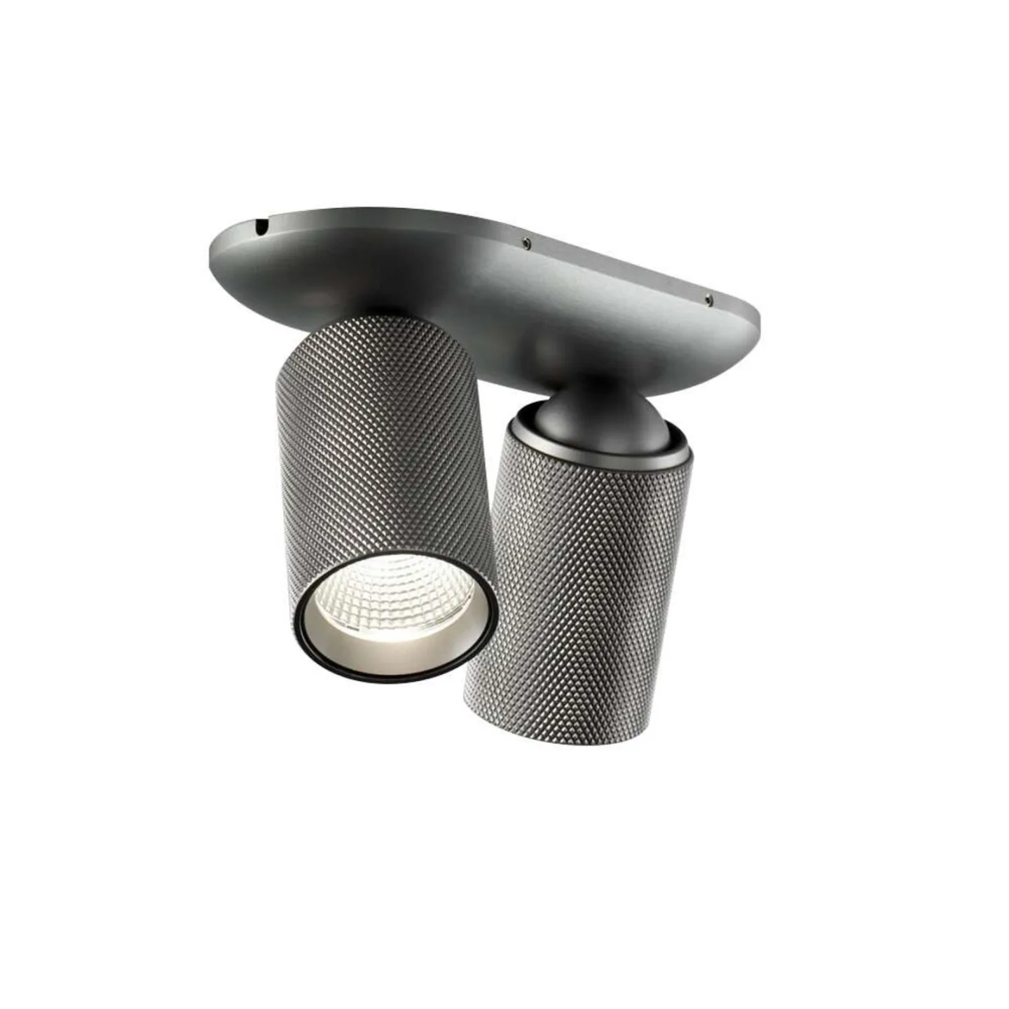 Raw 2 Deckenleuchte 3000K Titanium - LIGHT-POINT - Wohnzimmer - Aluminium