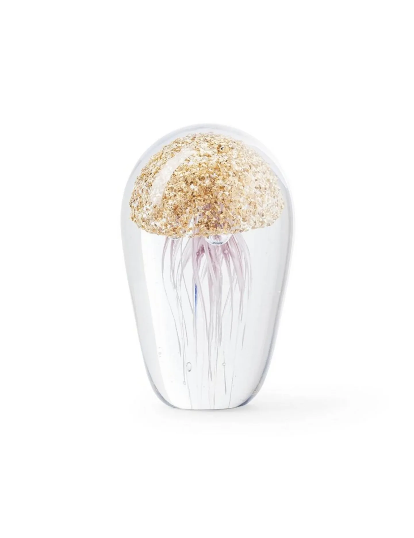 Abhika Briefbeschwerer Jellyfish in Glas Gold H: 12 cm | Schubiger Möbel