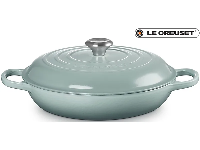 LE CREUSET Schmortopf SIGNATURE gusseisen hellblau
